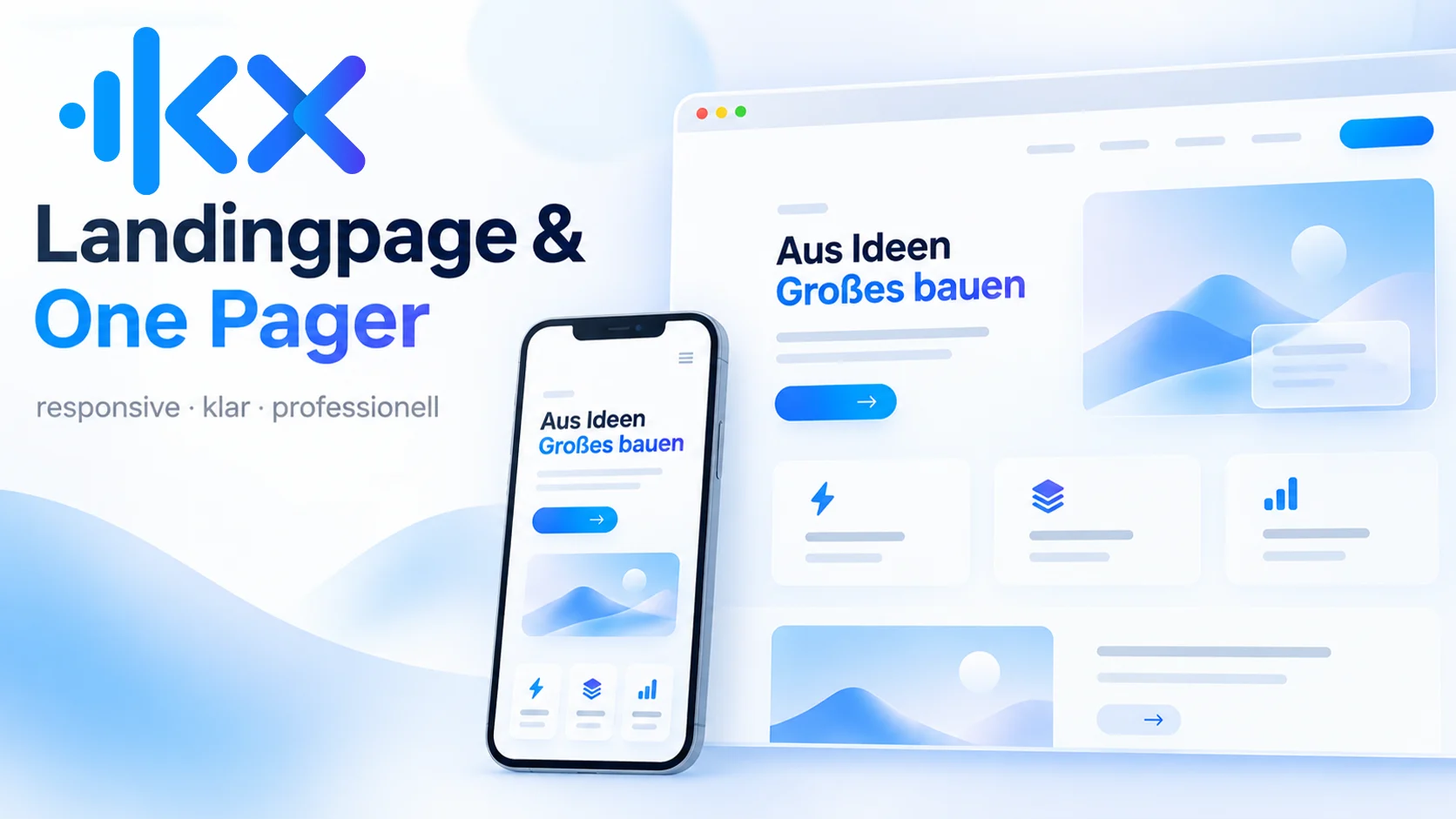 Professionelle Landingpage und One Pager Website von IKUNIX